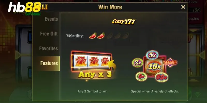 Các loại máy slot phổ biến tại HB88 hiện nay  